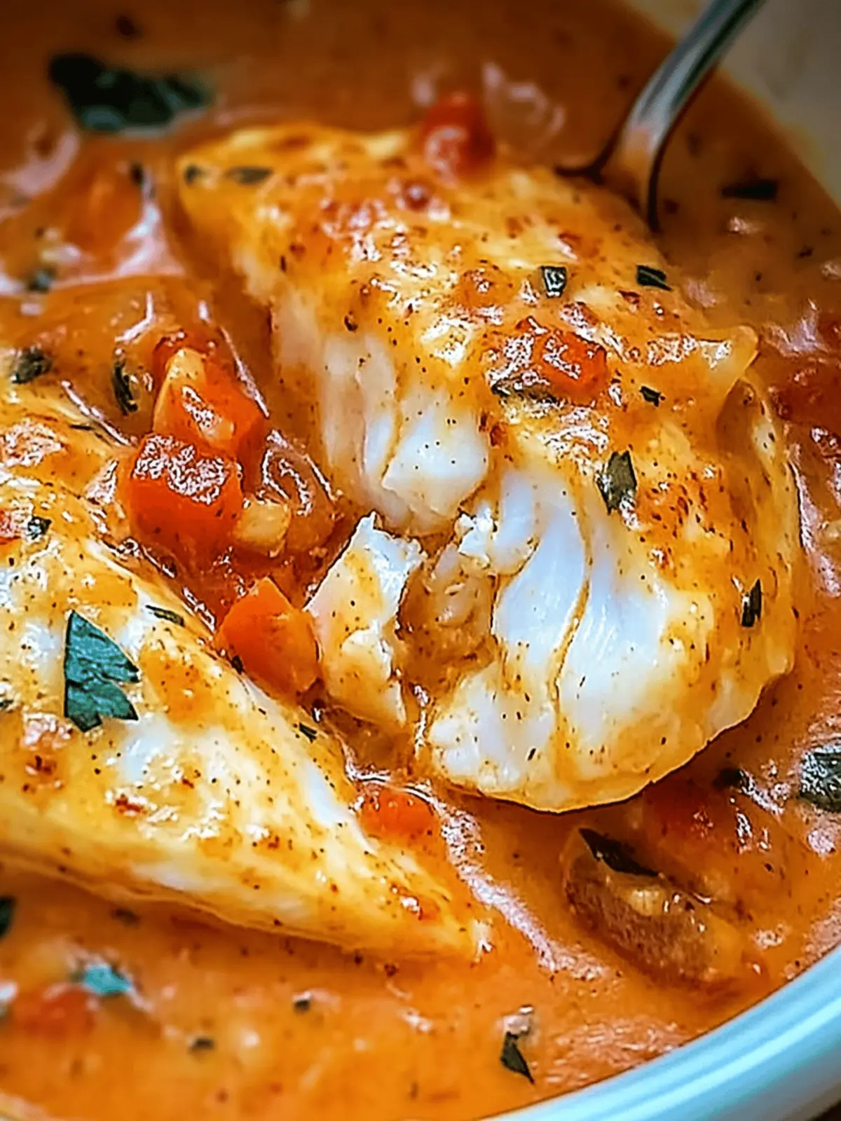 Tilapia in Roasted Pepper Sauce