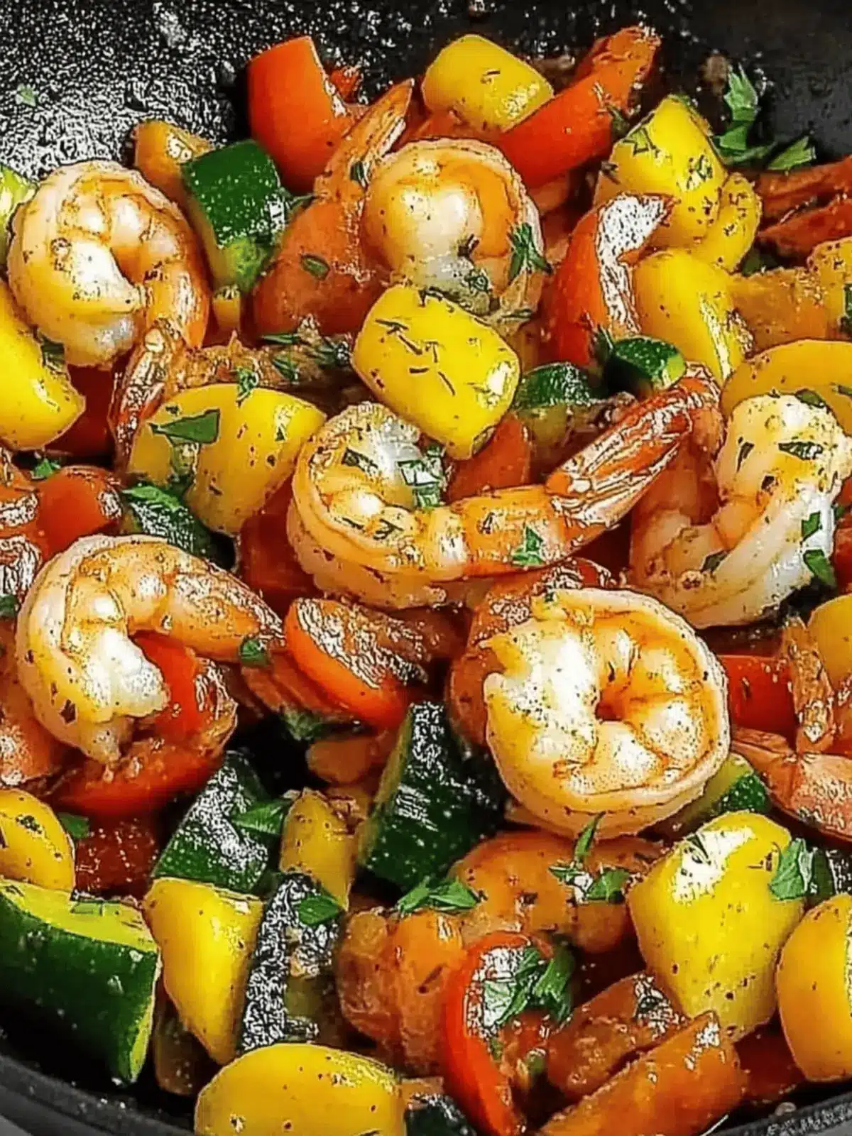 Shrimp And Vegetables Skillet