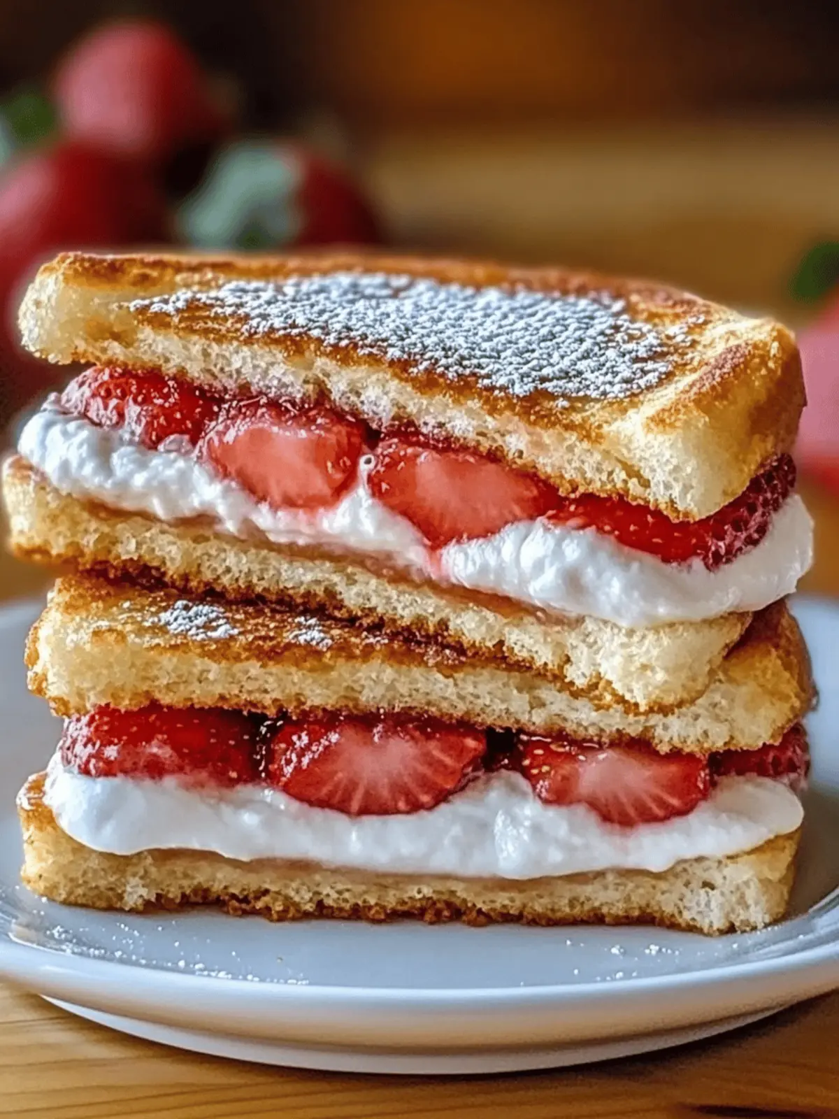 Fried Strawberry Cheesecake Sandwiches