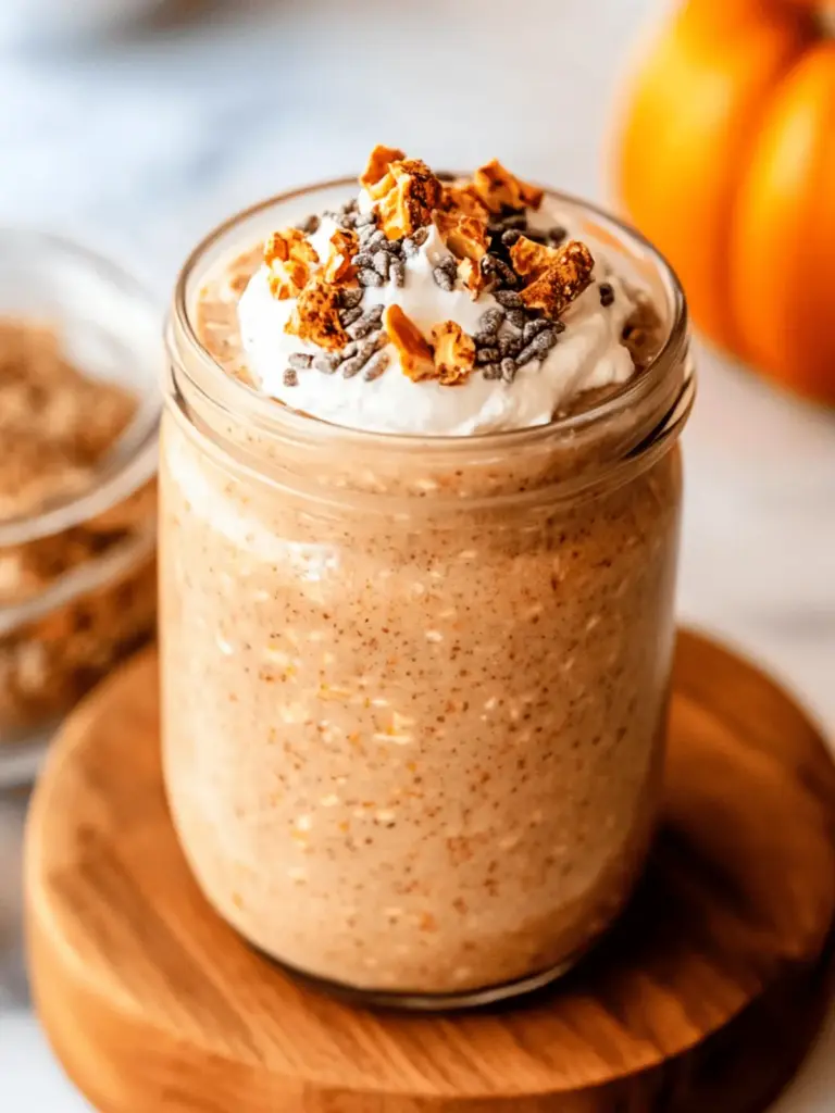 High Protein Pumpkin Overnight Oats