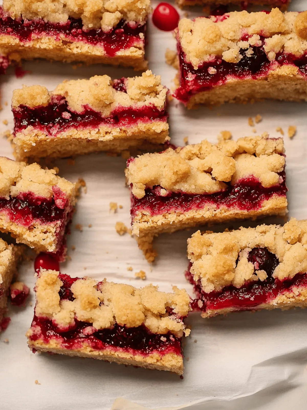 Cranberry Crumble Bars
