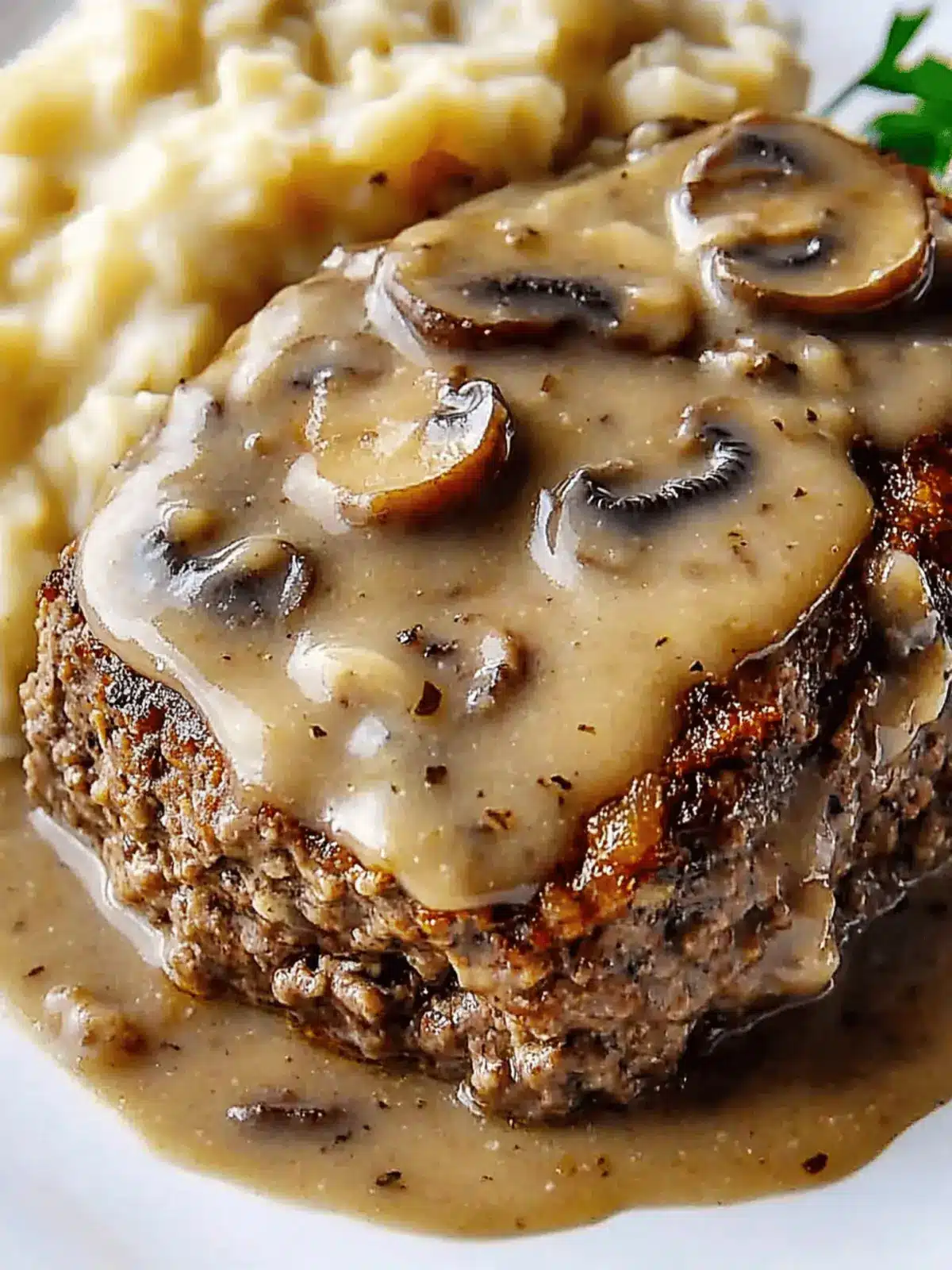 Meatloaf with Mushroom Gravy