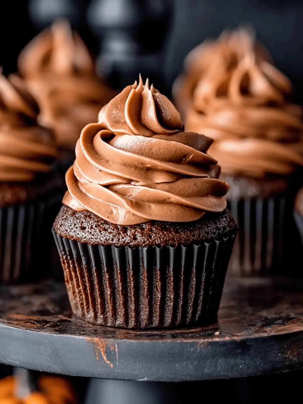 Chocolate Pumpkin Cupcakes