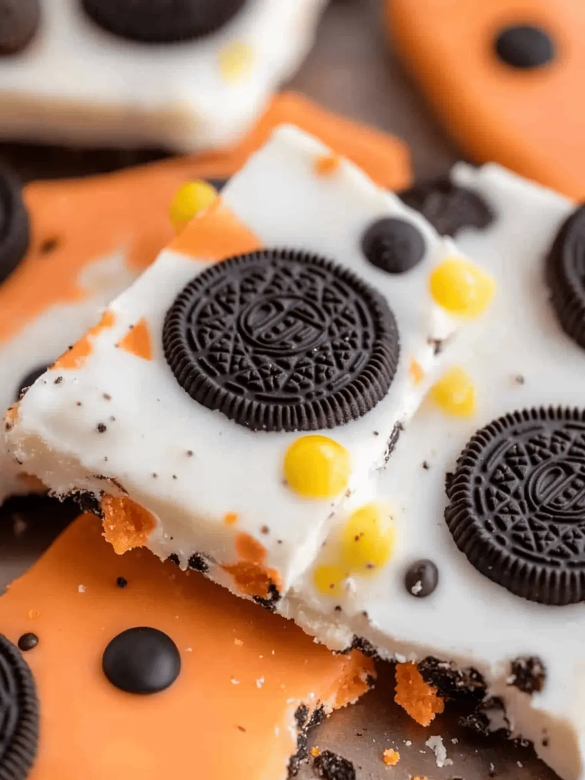 White Chocolate Halloween Oreo Bark
