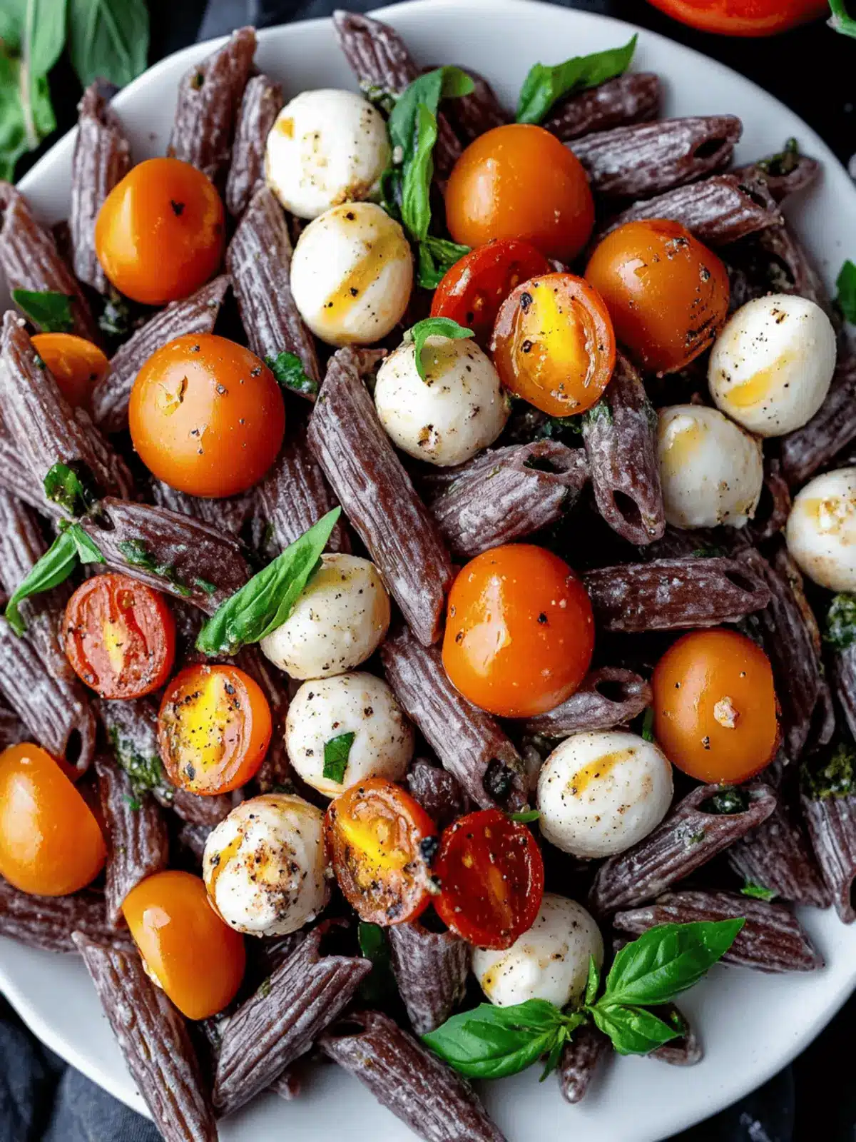 Halloween Caprese Pasta Salad