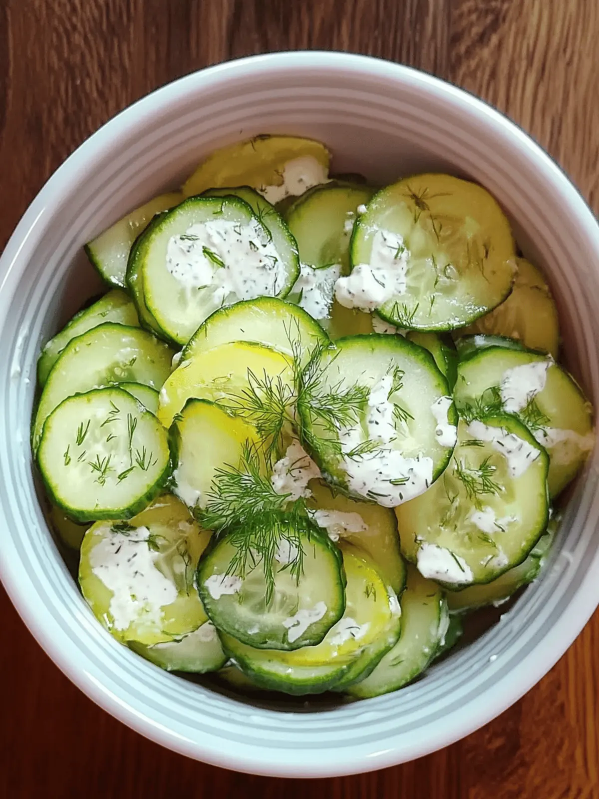 Pickle Juice Ranch Cucumber Salad