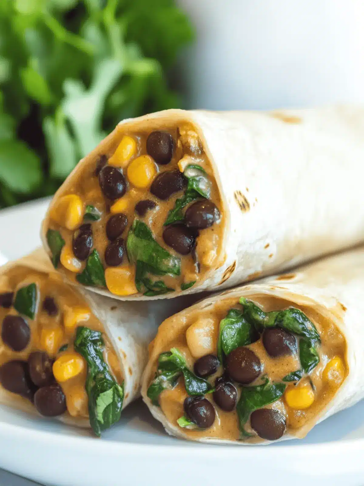 Black Bean and Spinach Burritos