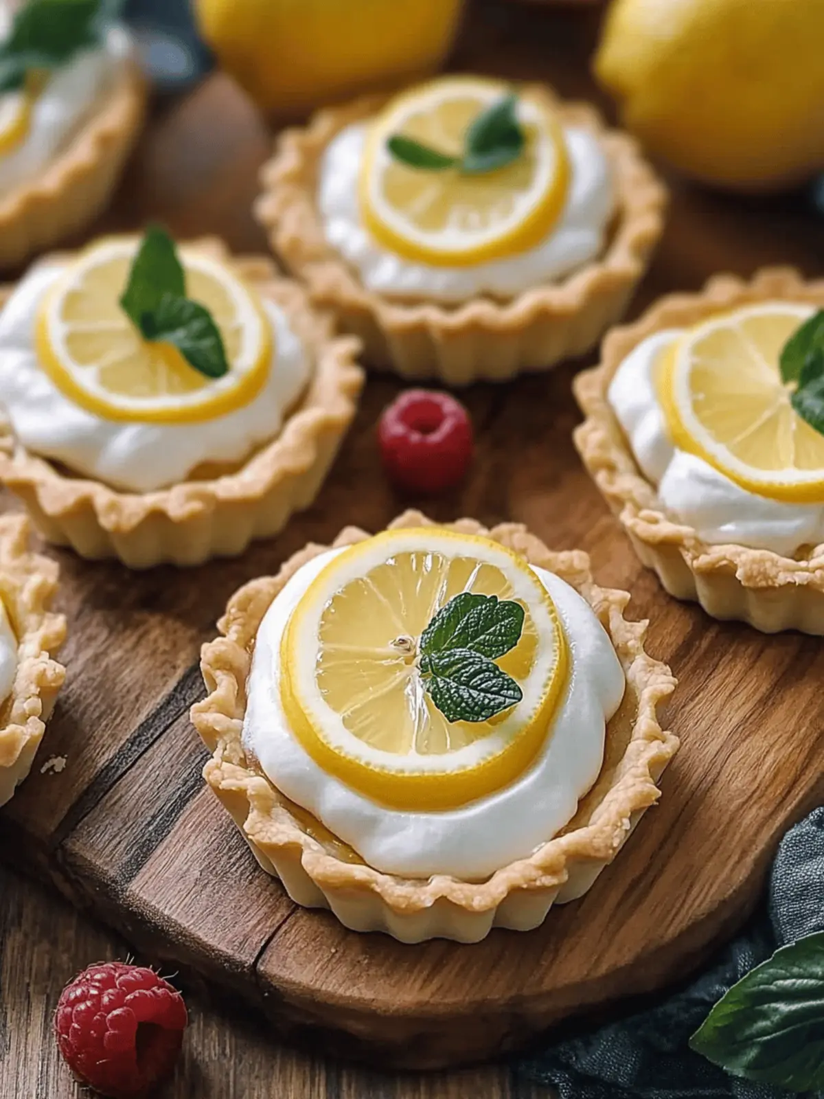 Vegan Lemon Raspberry Tarts