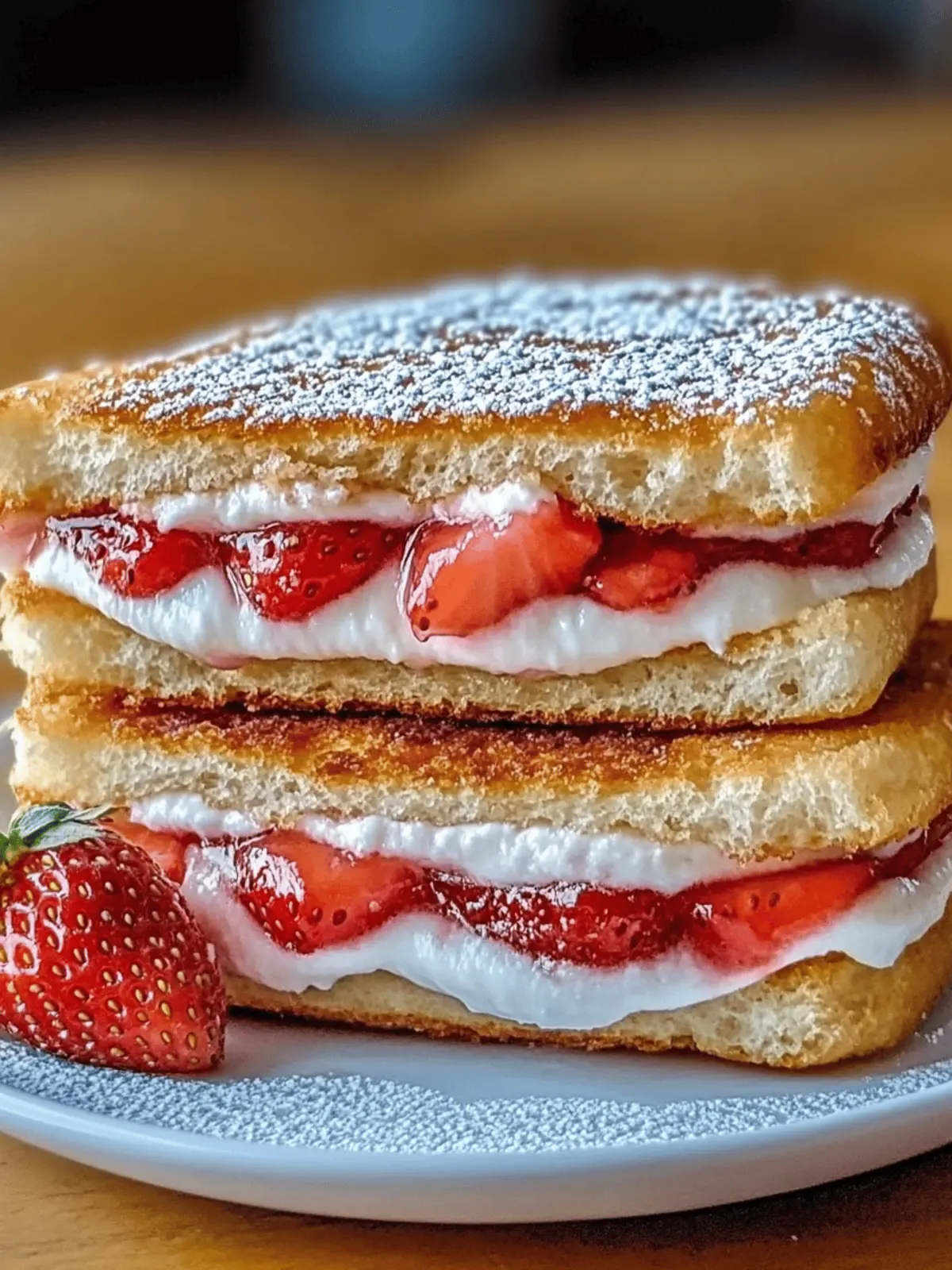 Fried Strawberry Cheesecake Sandwiches