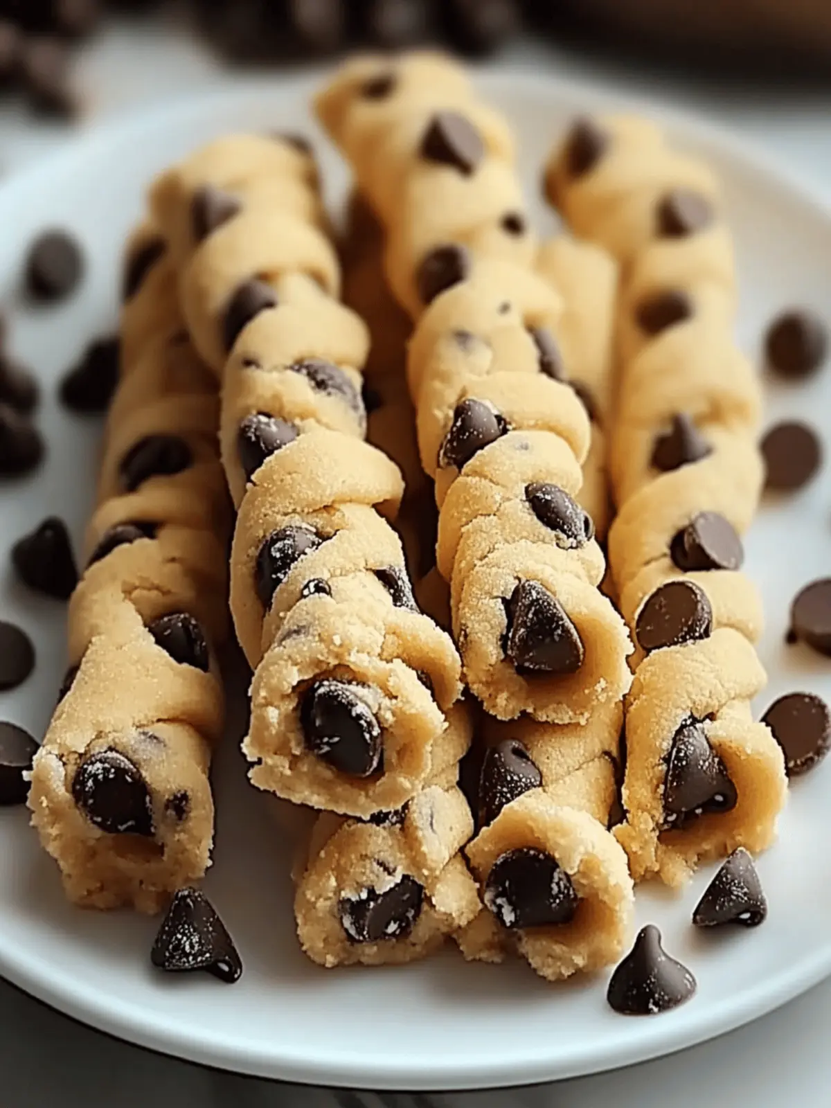 Chocolate Chip Cookie Dough Twists