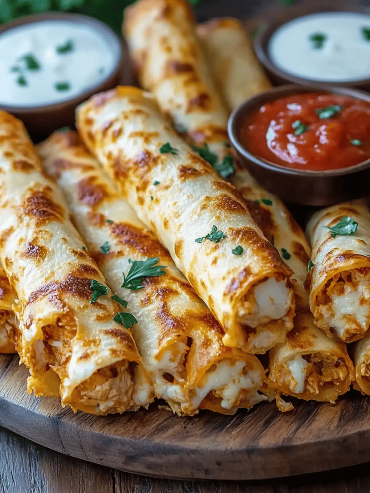 Baked Cheesy Chicken Taquitos