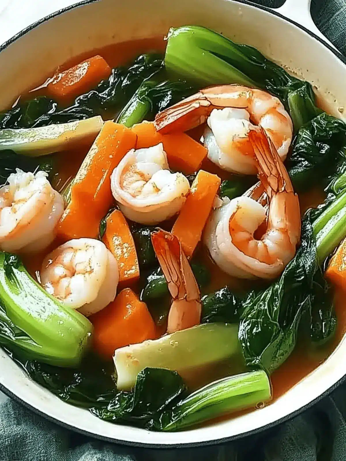 Bok Choy and Shrimp Skillet