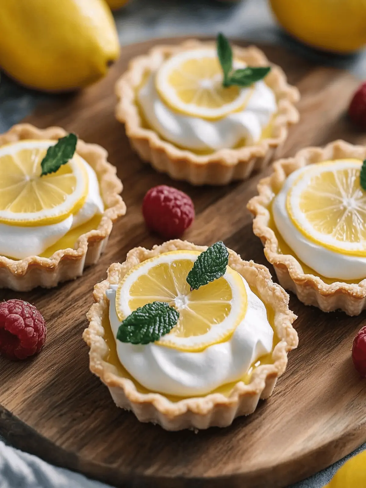 Vegan Lemon Raspberry Tarts