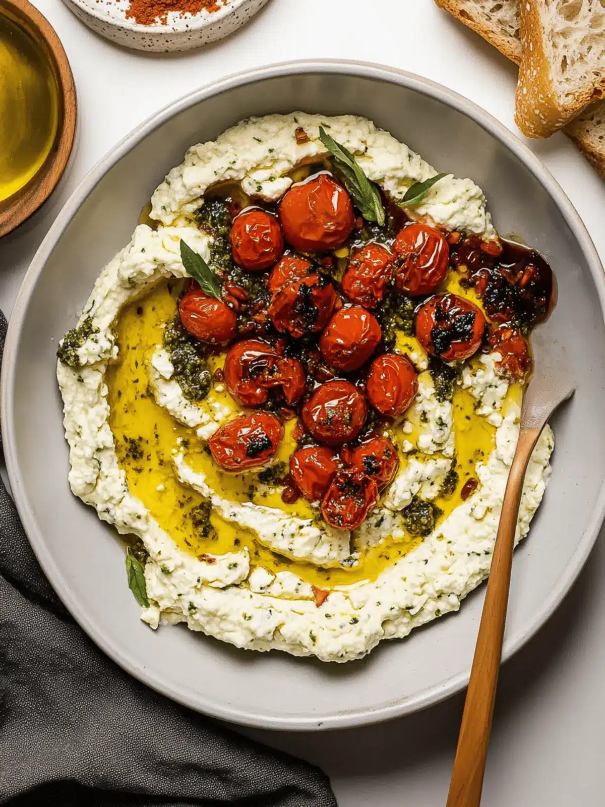 Pesto Whipped Feta Dip
