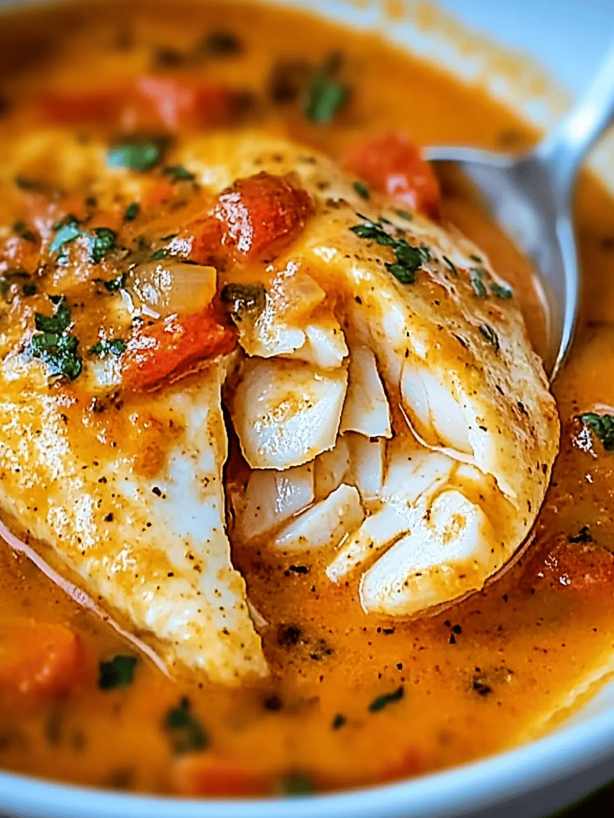 Tilapia in Roasted Pepper Sauce
