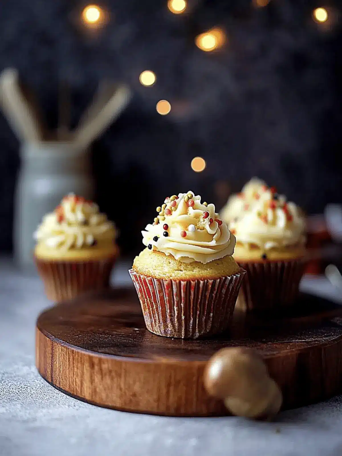 Eggless Burfi Cupcakes