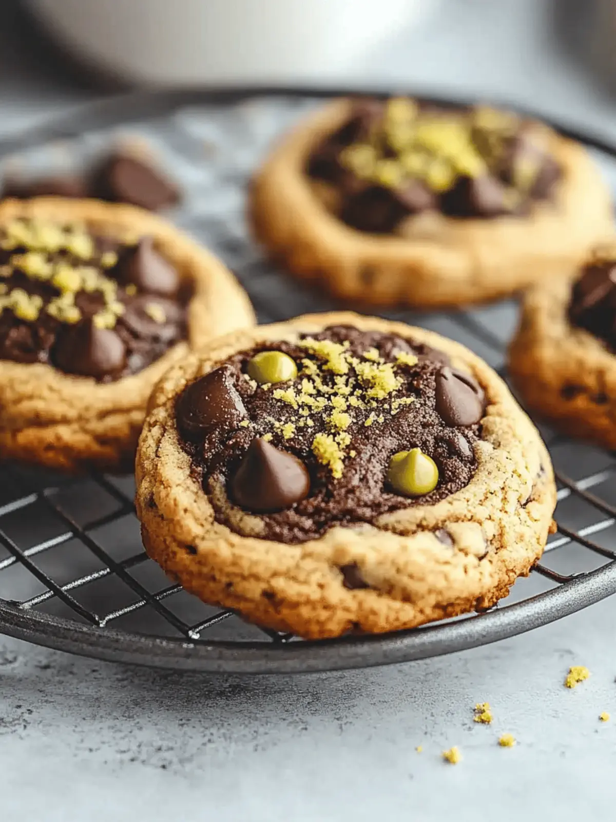 Dubai Chocolate Chip Cookies