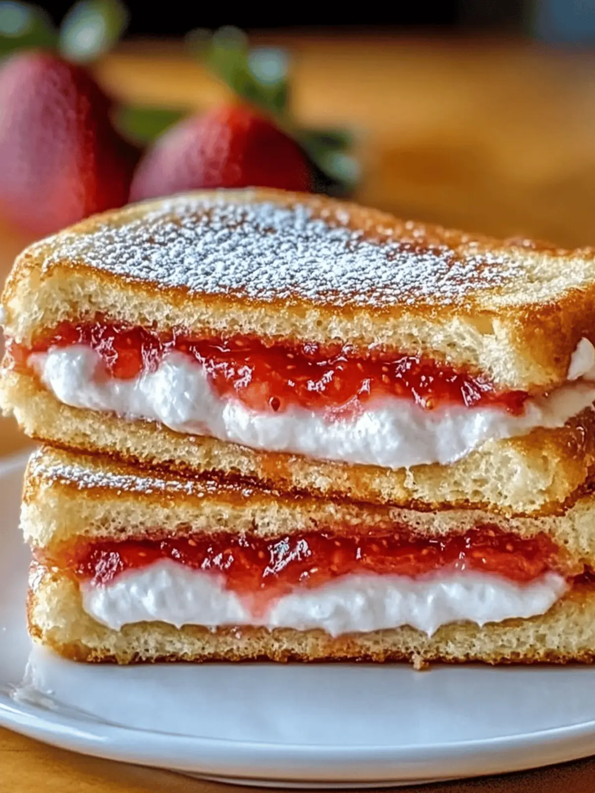 Fried Strawberry Cheesecake Sandwiches