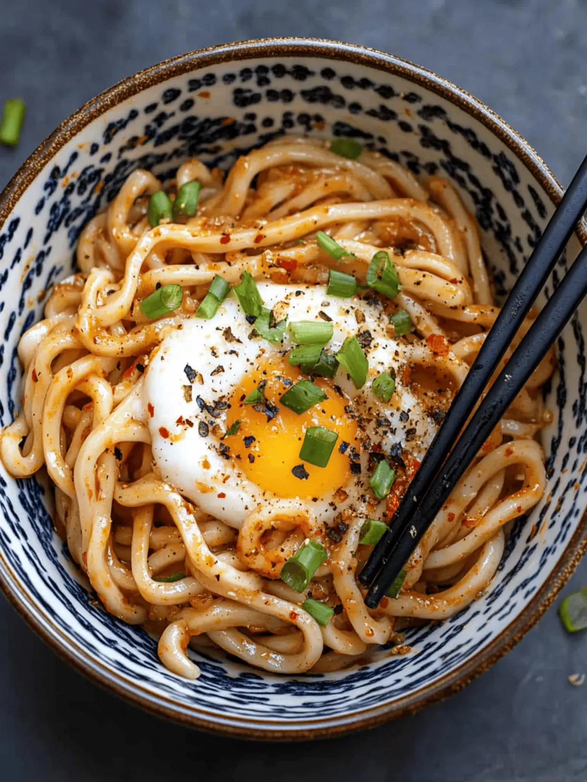 Chili Garlic Udon Noodles