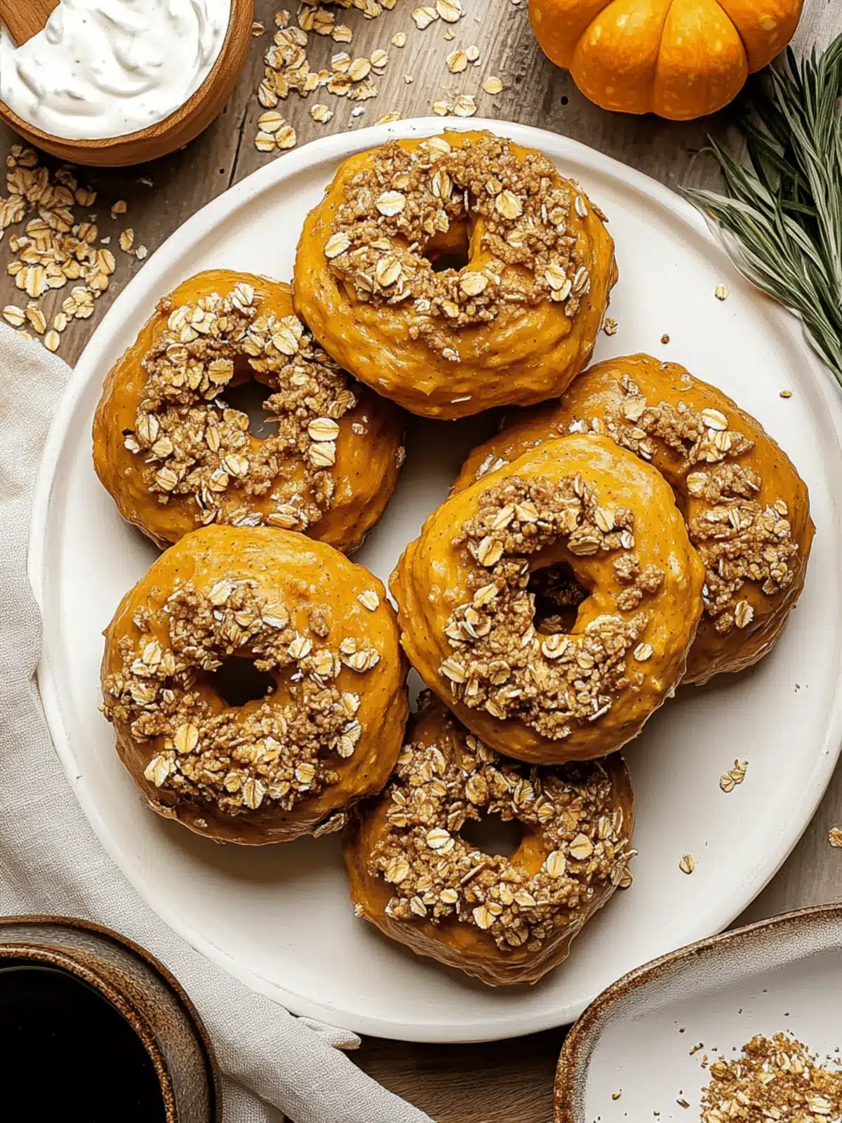 Pumpkin Oat Bagels