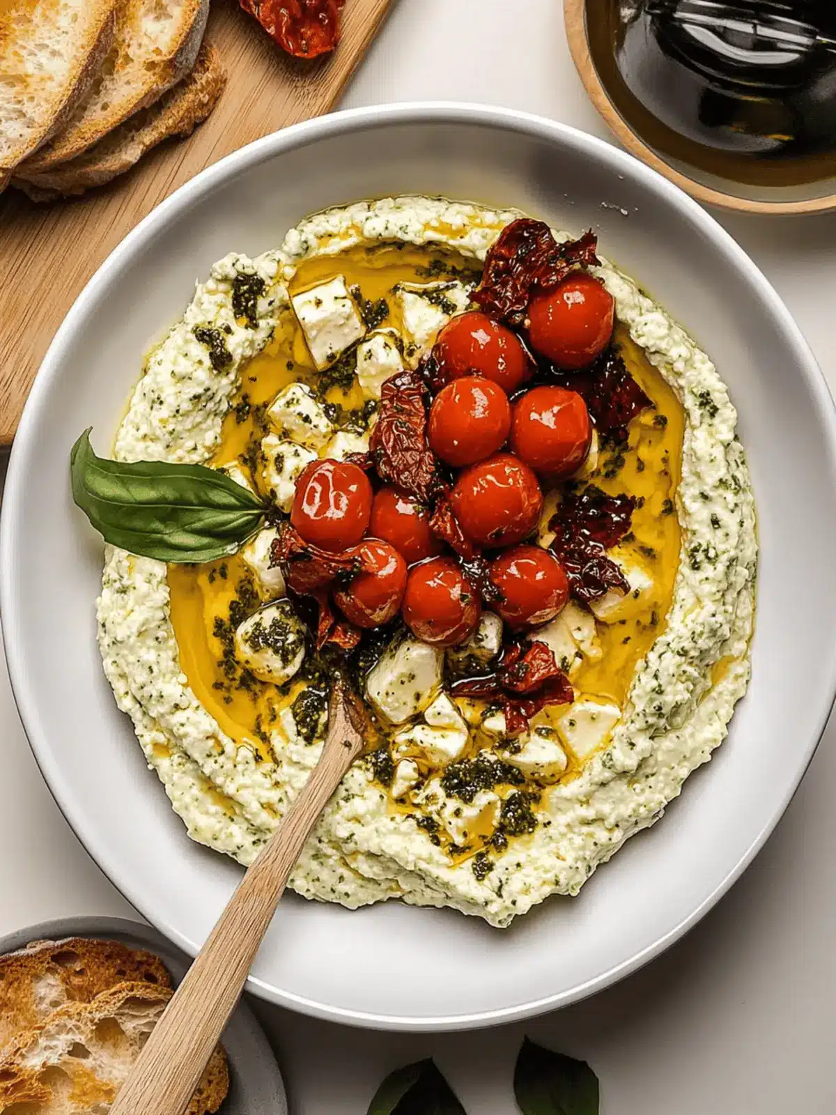 Pesto Whipped Feta Dip