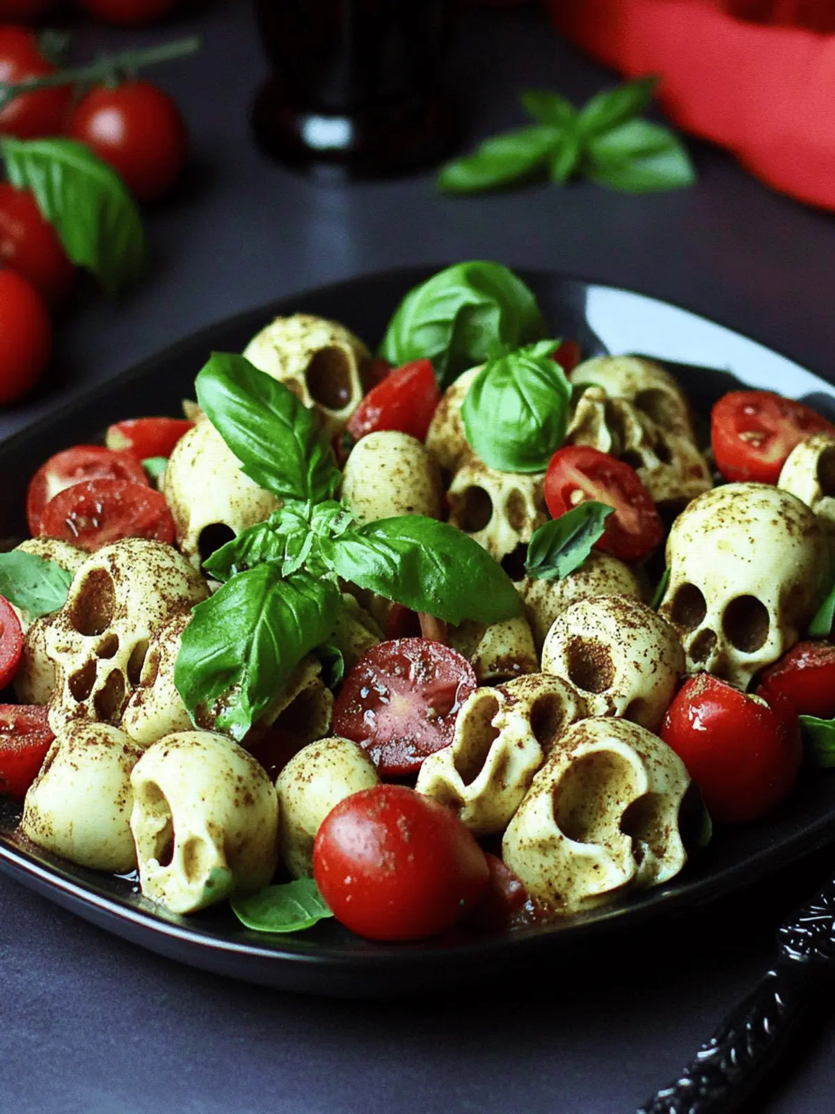 Skull Caprese Salad