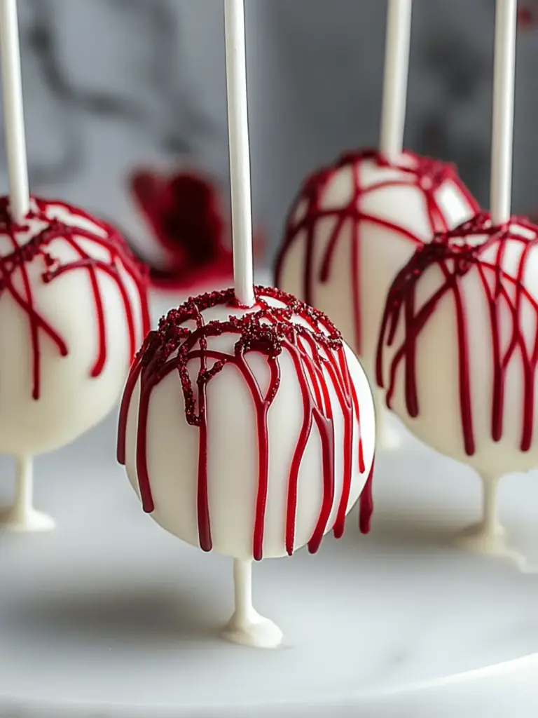 Bloody Red Velvet Cake Pops