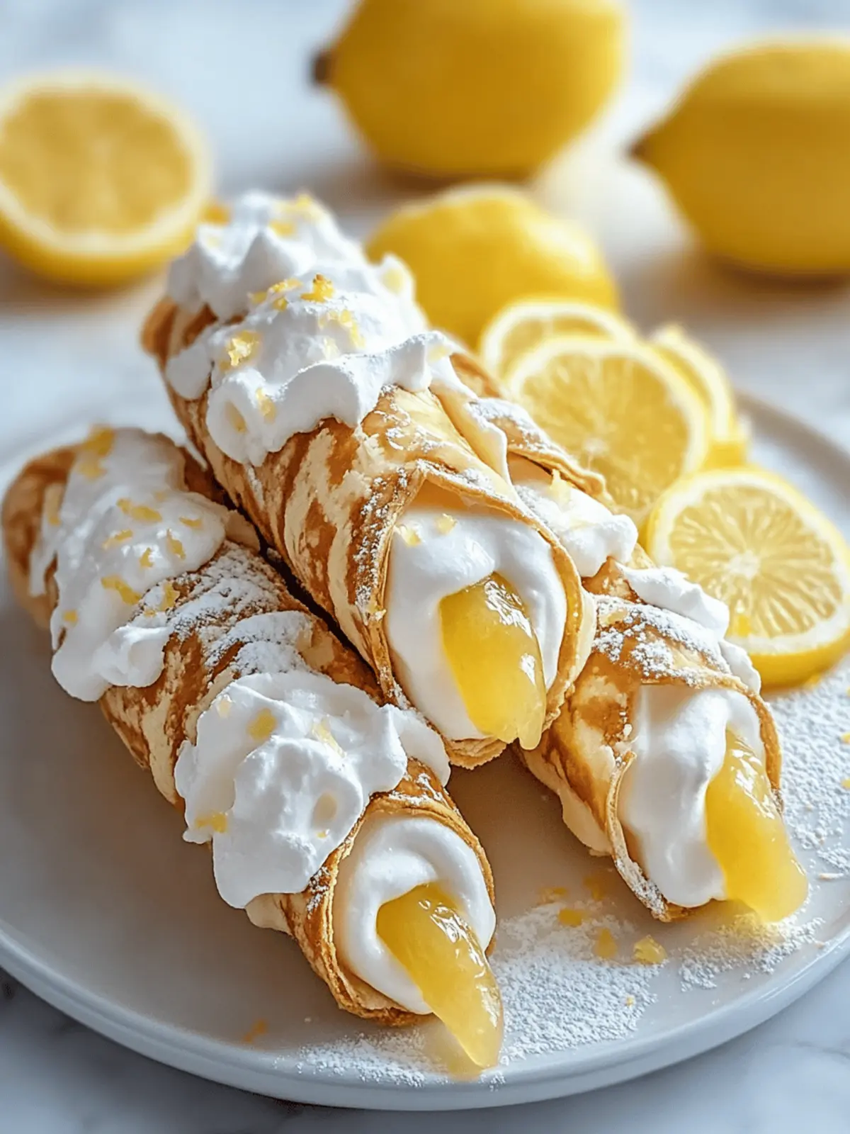 Zesty Lemon Meringue Pie Cannoli