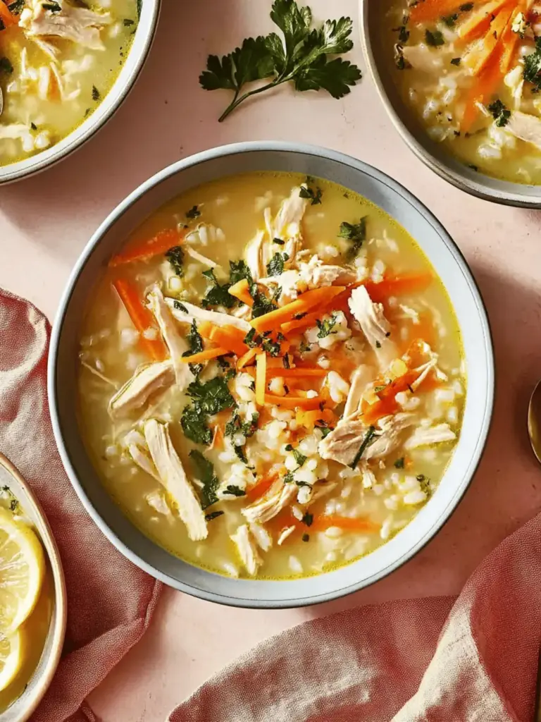 Lemony Chicken & Rice Soup