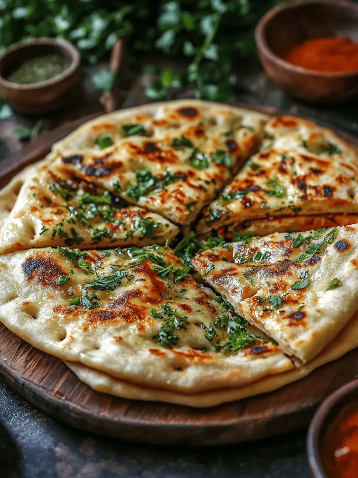Moroccan Herb-Stuffed Flatbread