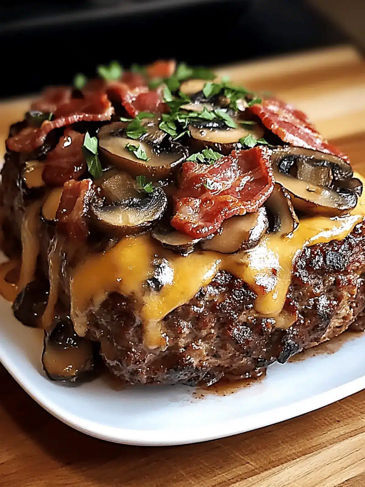 Swiss Bacon Mushroom Meatloaf – Comfort Food Redefined 3 Swiss Bacon Mushroom Meatloaf