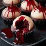 Vampire Bite Halloween Cupcakes