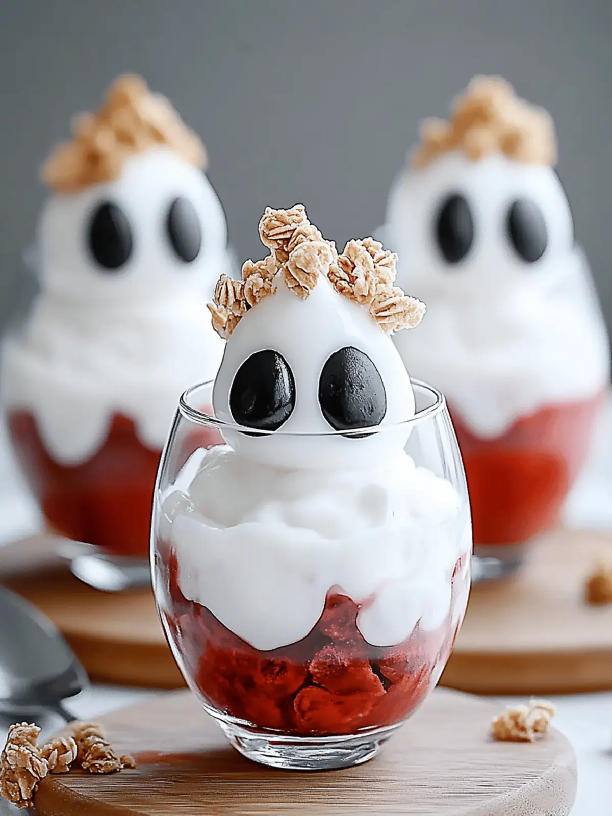 Ghostly Yogurt Parfaits