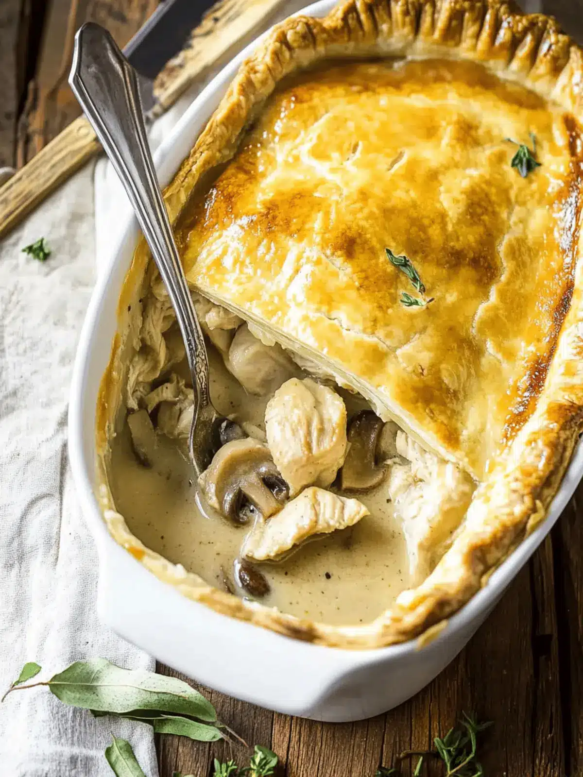 Creamy Chicken and Mushroom Pie to Cozy Up Your Dinner Table 4 Chicken and Mushroom Pie