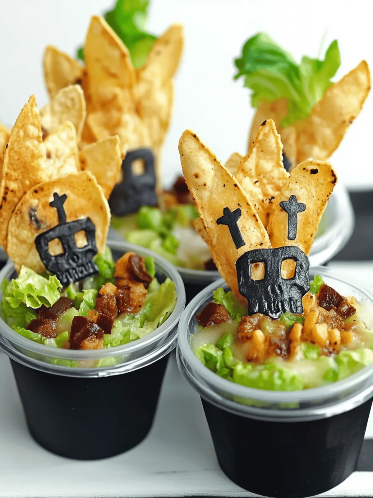 Graveyard Taco Cups: Deliciously Spooky Halloween Treats 2 Graveyard Taco Cups