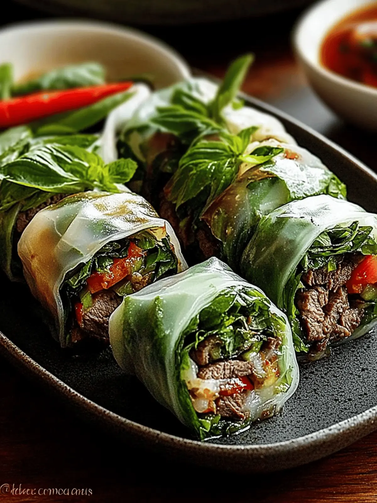 Savory Thai Basil Beef Rolls: Quick, Healthy & Customizable 3 Thai Basil Beef Rolls