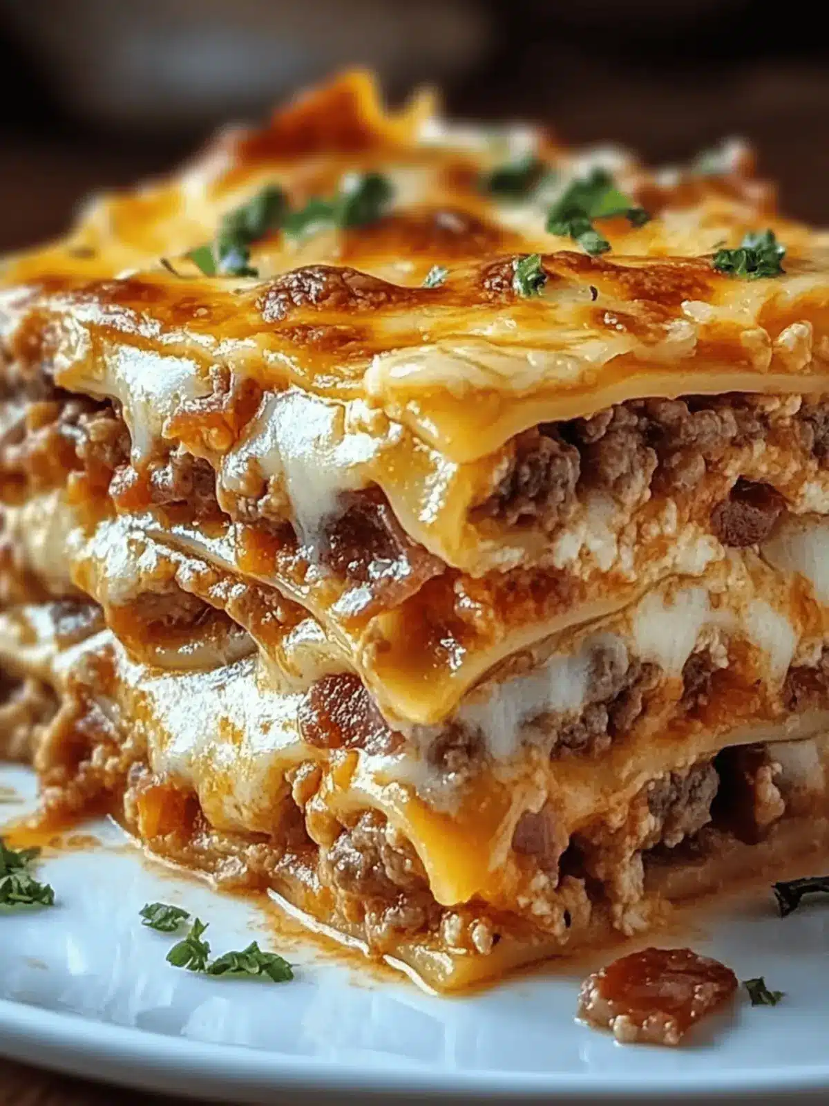 Indulge in Parmesan Garlic Bacon Cheeseburger Lasagna Bliss 4 Parmesan Garlic Bacon Cheeseburger Lasagna