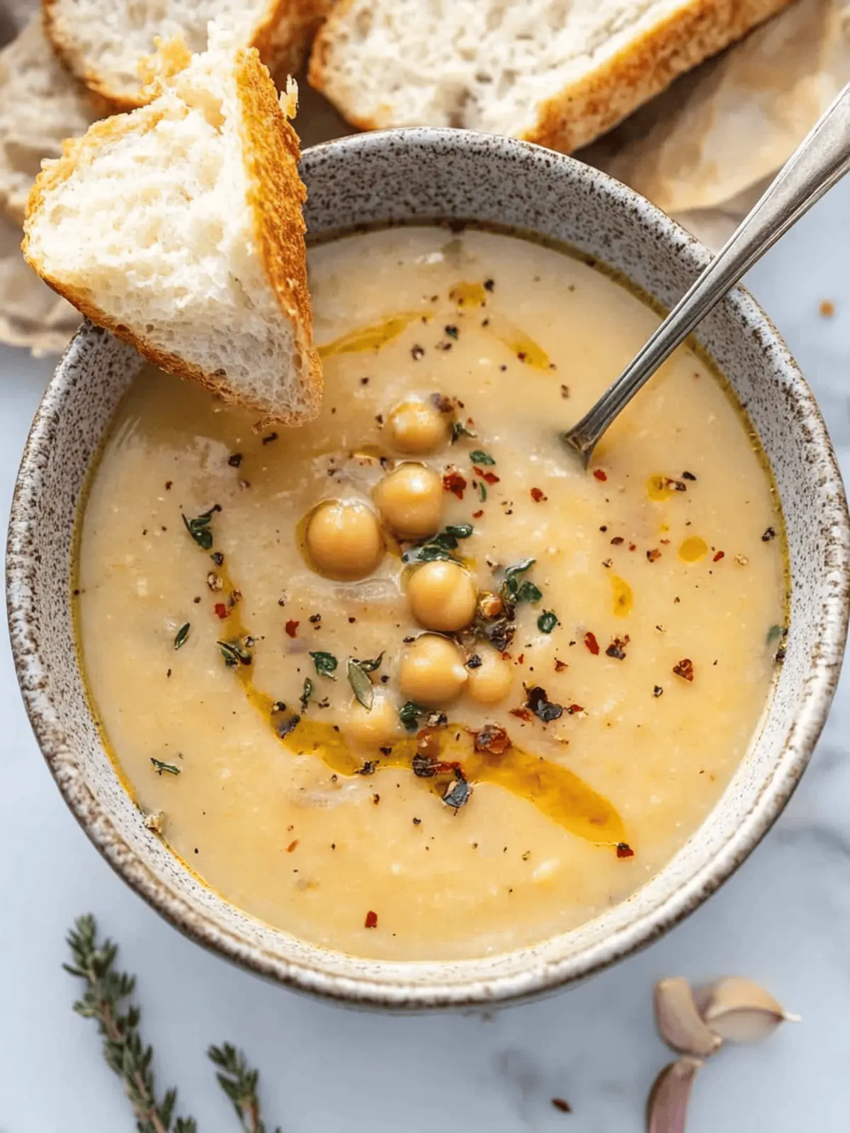 Delicious Vegan Garlic Chickpea Soup Ready in 30 Minutes 4 Vegan Garlic Chickpea Soup