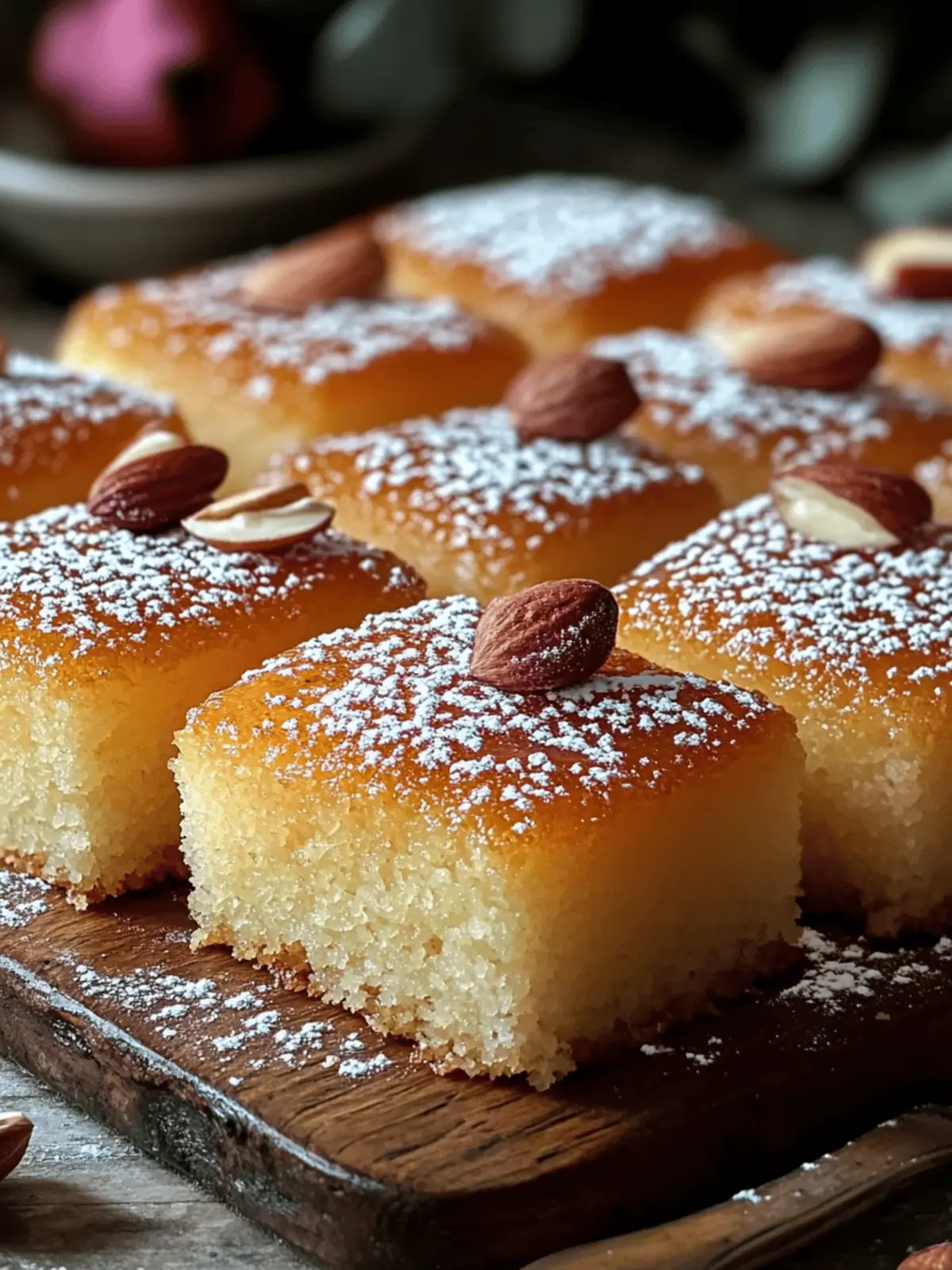 Sweet Semolina Cake Basbousa