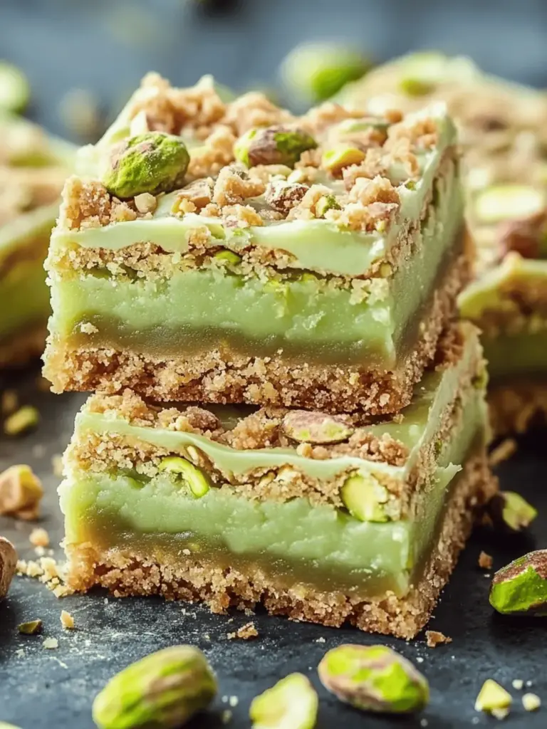 Pistachio Dream Cookie Bars