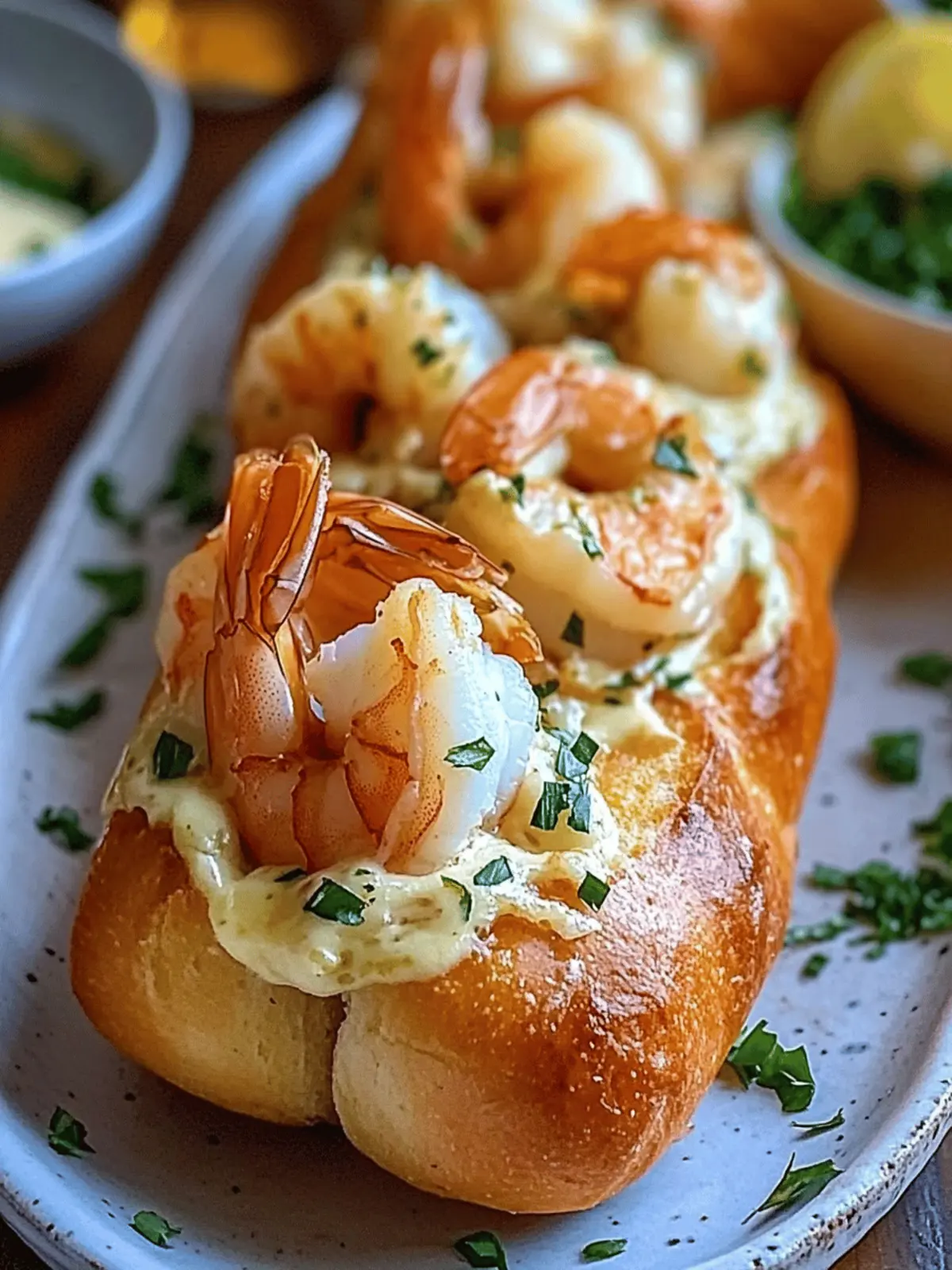 Crabby Shrimp-Stuffed Garlic Bread Bombs