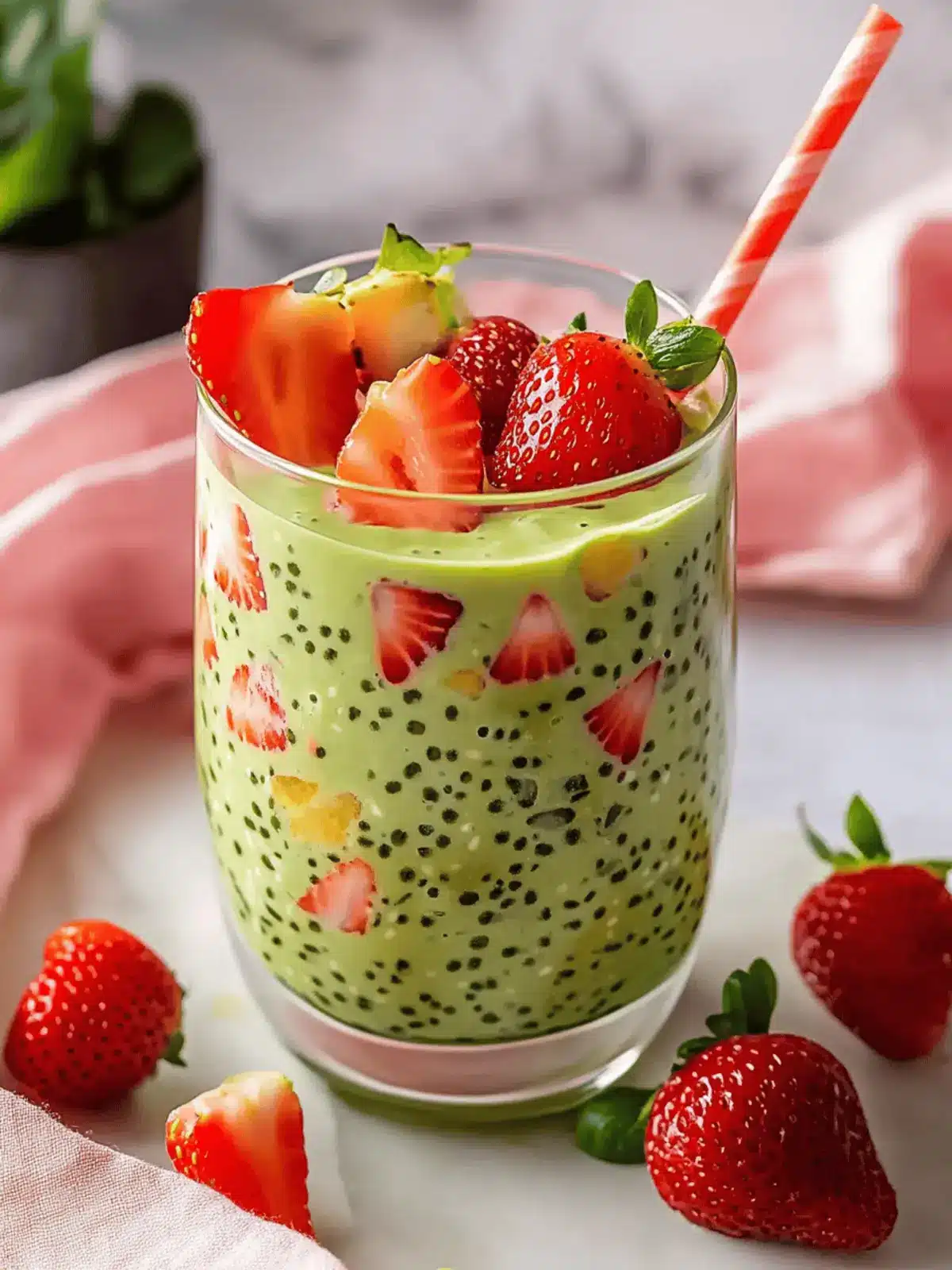 Strawberry Matcha Sago: A Creamy Summer Delight! 3 Strawberry Matcha Sago