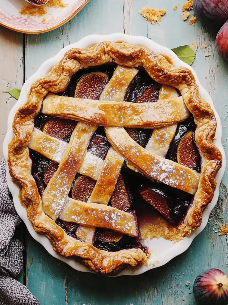 Spiced Plum Fig Pie