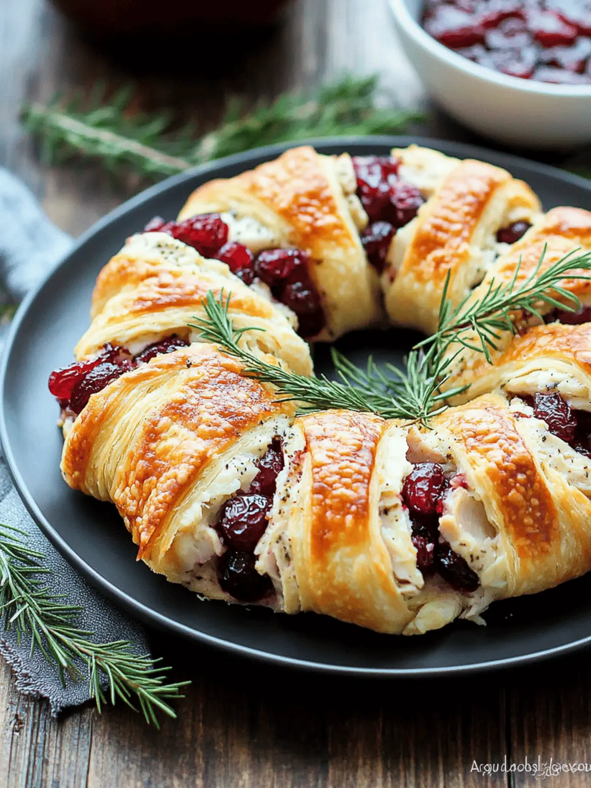 Turkey Cranberry Crescent Ring: A Festive Delight to Savor 3 Turkey Cranberry Crescent Ring