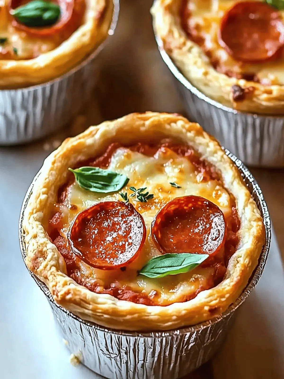 Mini Pizza Pot Pies