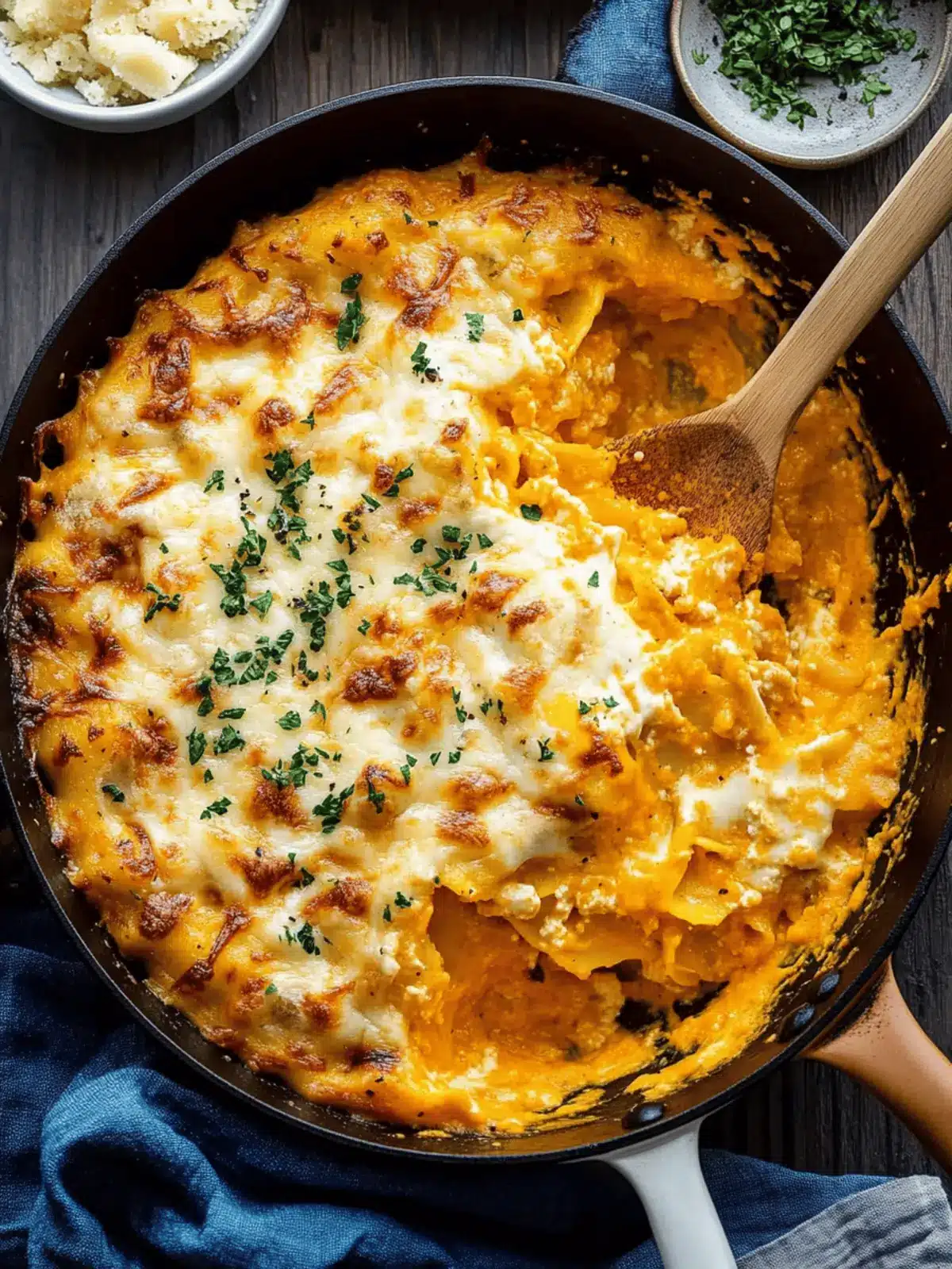 Pumpkin Lasagna Skillet