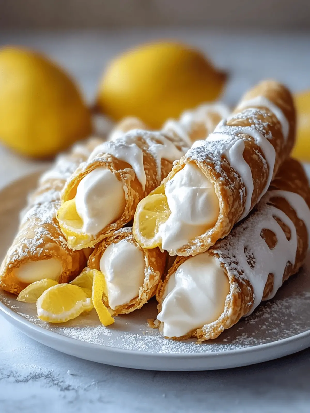 Zesty Lemon Meringue Pie Cannoli