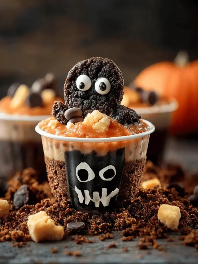 Graveyard Pudding Cookie Cups