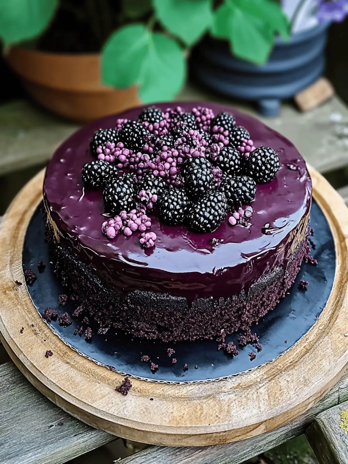 Blackberry Velvet Gothic Cake