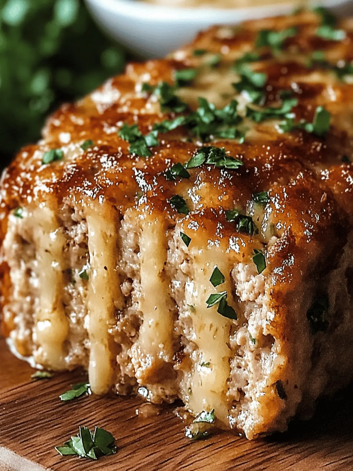 Garlic Parmesan Chicken Meatloaf